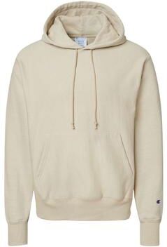 Champion S1051 Reverse Weave Hooded Sweatshirt in Sand size Small S101