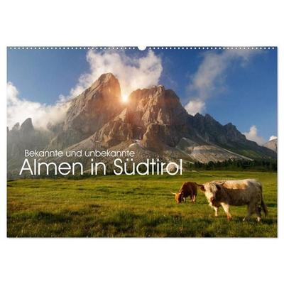 Bekannte und unbekannte Almen in Südtirol (Wandkalender 2027 DIN A2 quer), CALVENDO Monatskalender
