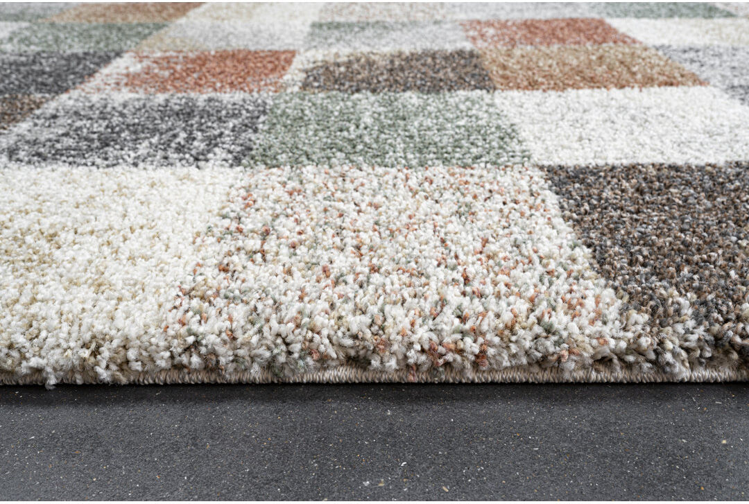 Mastercraft Rugs Mehari Geometric Area Rug Cream;Green;Red Rectangle 120cm x 170cm