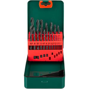 Metabo Bohrer HSS-R-Bohrerkassette, 627151000, 19-teiliges Set, HSS-R DIN 338 Metallbohrer