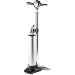 Crankbrothers Klic Standpumpe Tubeless Tank, analoges Manometer, silver