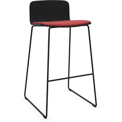 Profim Com K22CV Barhocker, Kufengestell, Schale aus Schichtholz, Sitz gepolstert frei konfigurierbar