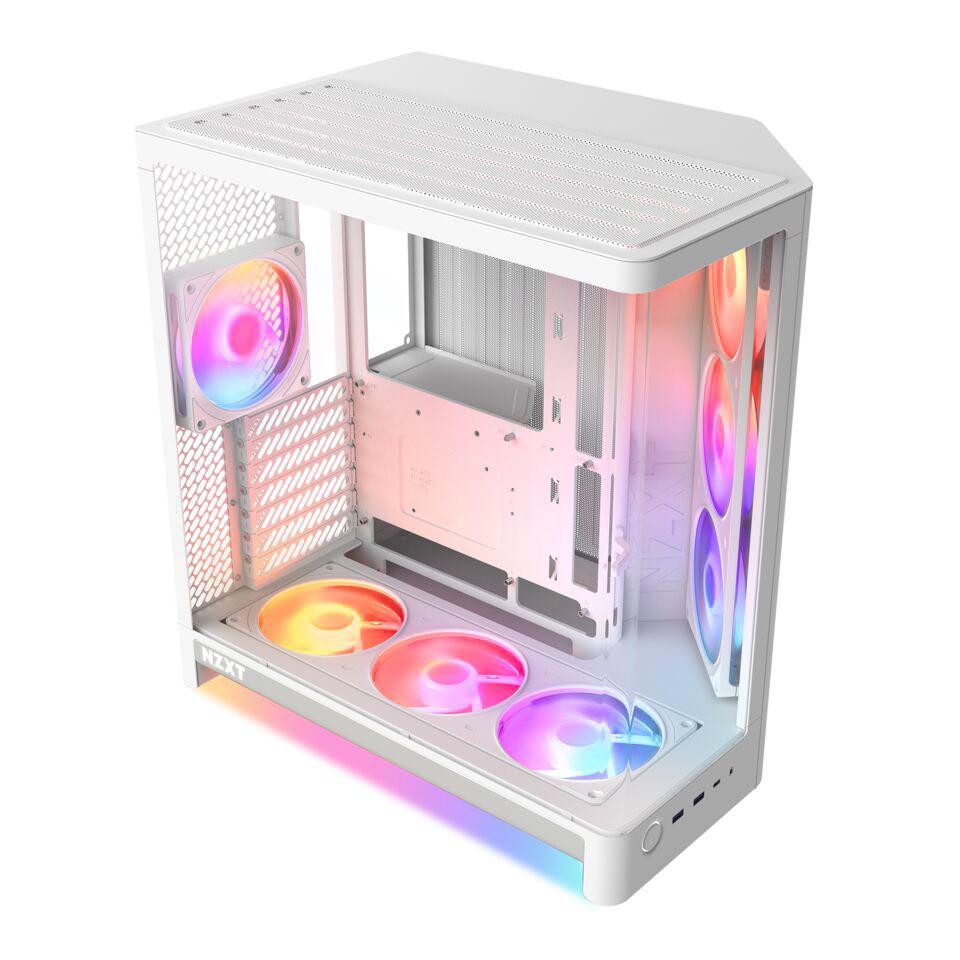 NZXT H6 Gaming PC Gehäuse Midi-Tower Weiß Seitenfenster