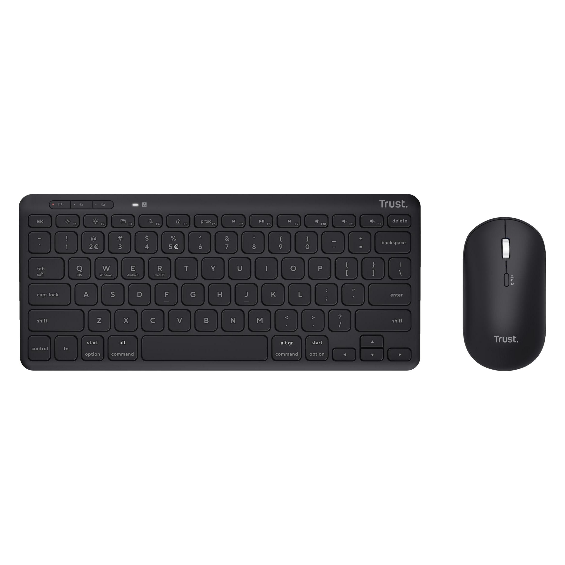 Trust KEYBOARD +MOUSE WRL OPT. EN/LYRA 24843 (Eng. Int., Kabelgebunden) (24843)