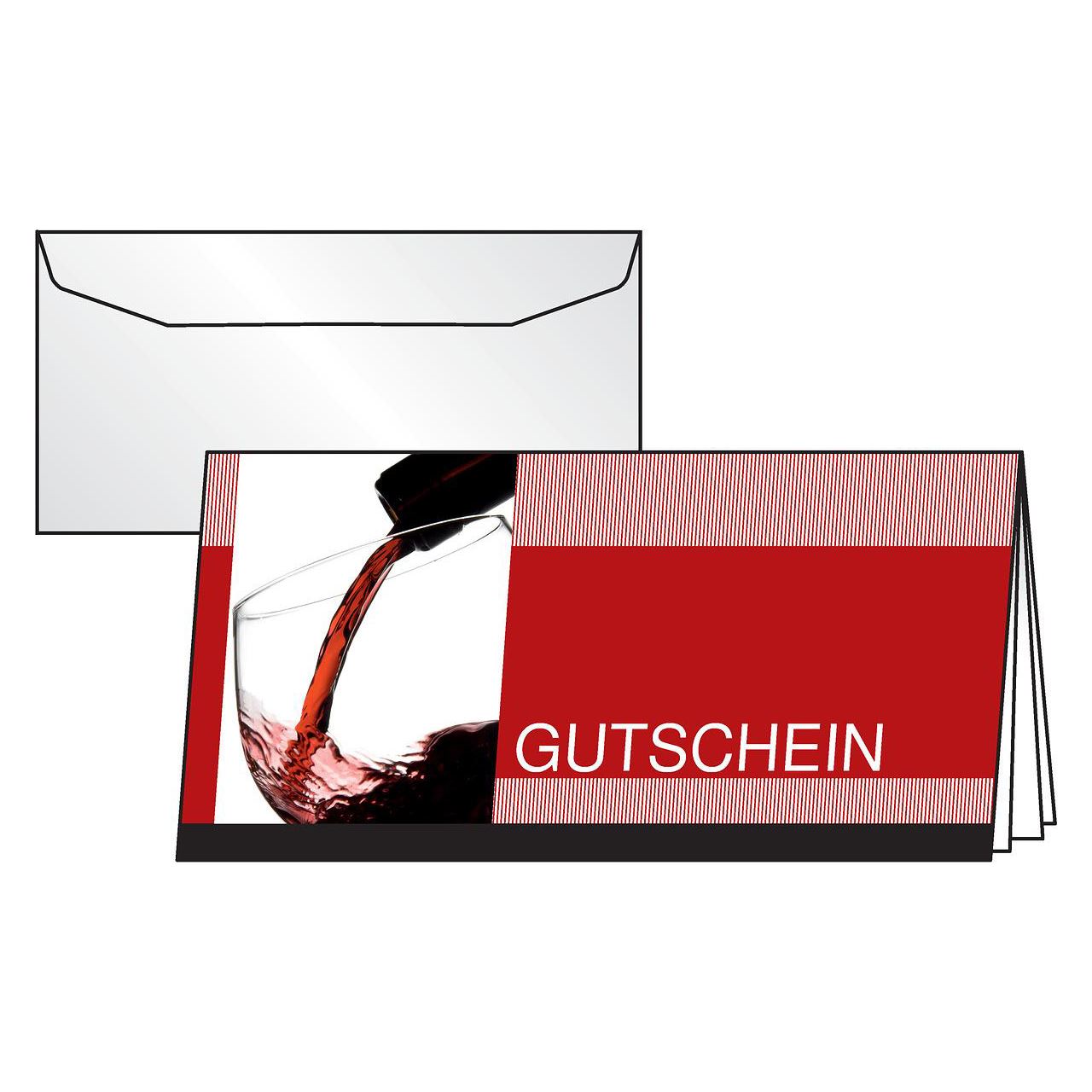 SIGEL 10 Gutscheine Vino Rosso DIN lang