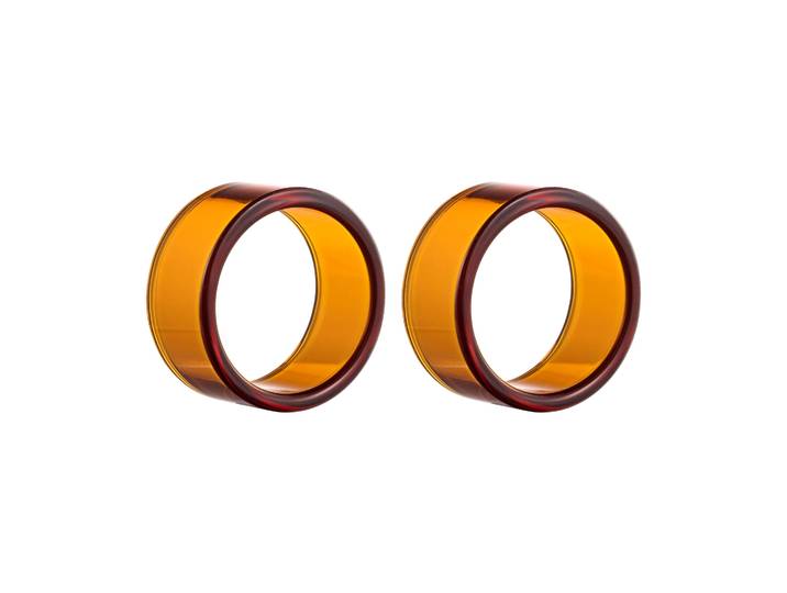 Muurla Rond de serviette Loop, lot de 2 Amber