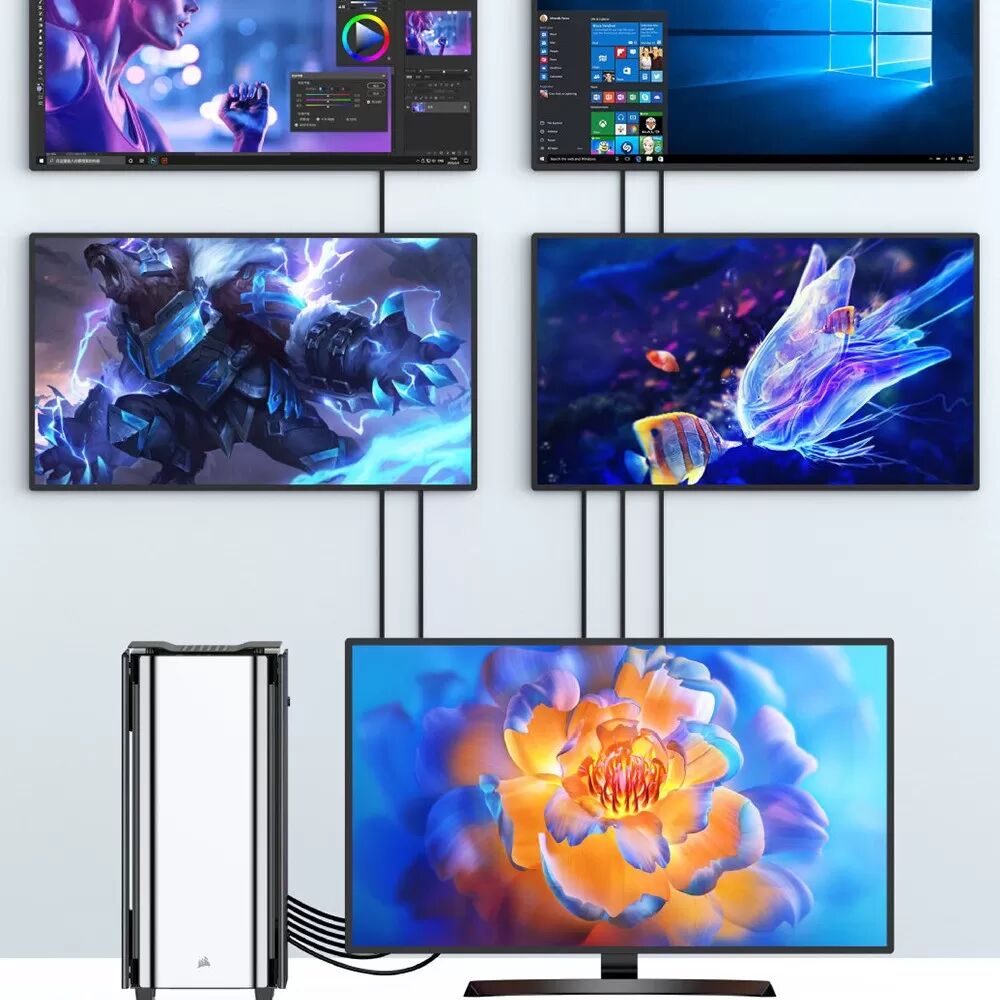 INF 4K 30Hz DP zu HDMI Adapterkabel (0,2m) - DisplayPort mit HDMI verbinden