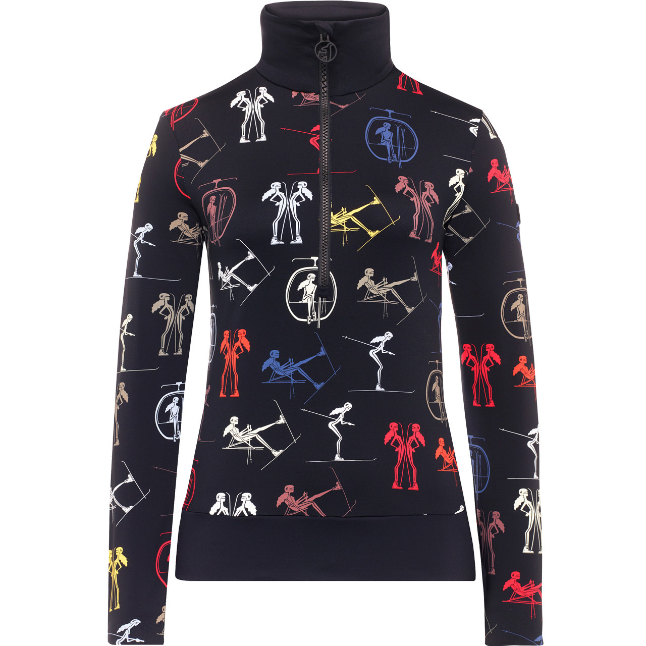 Toni Sailer Damen Skishirt WIEKA PRINT black - 40
