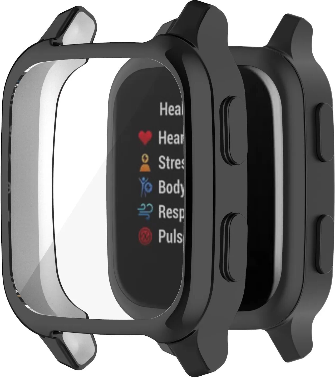 INF Schützende TPU-Hülle für die Garmin Venu-Serie Schwarz