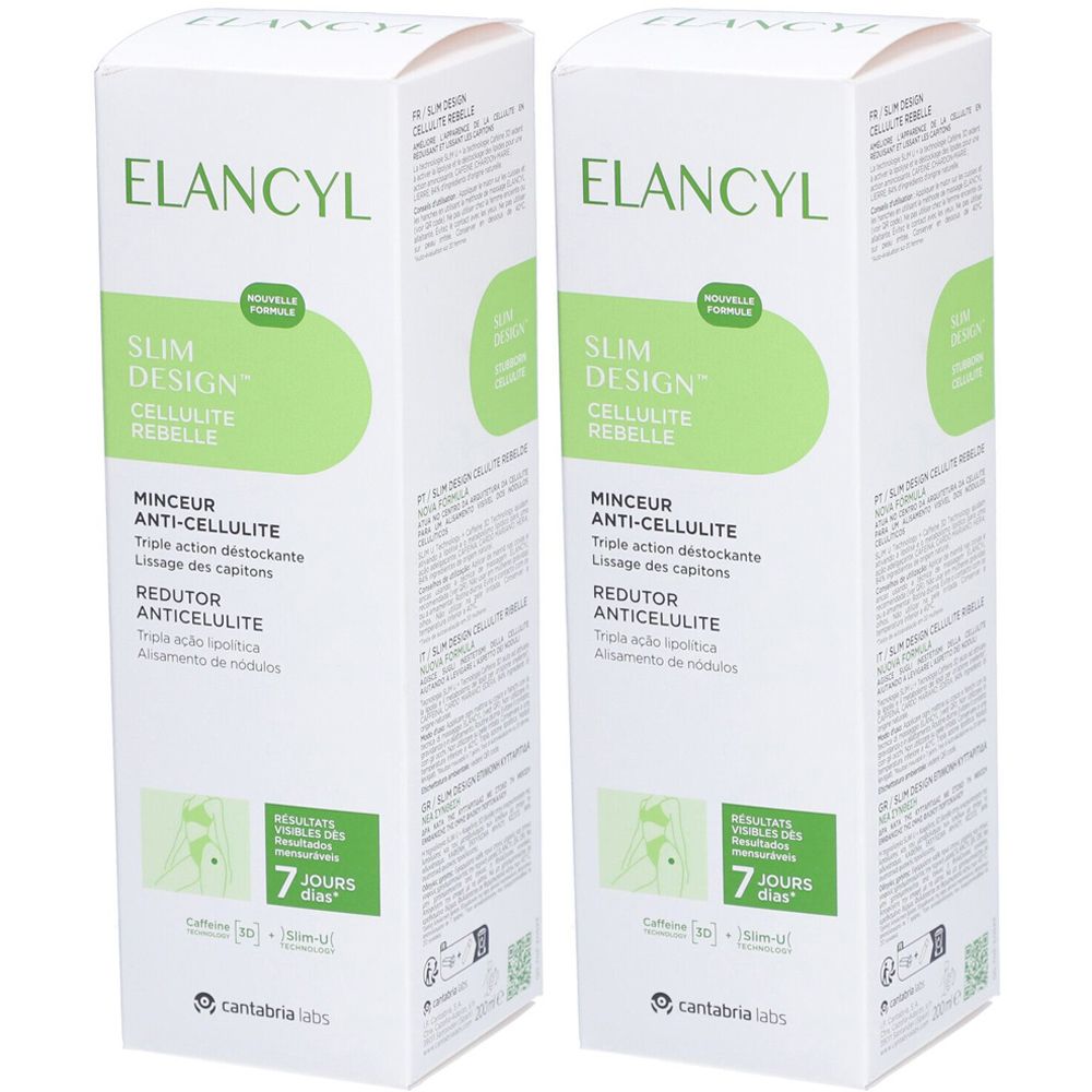 Elancyl Slim Design Cellulite Rebelle Complexe caféine x2 2x200 ml Körperpflege