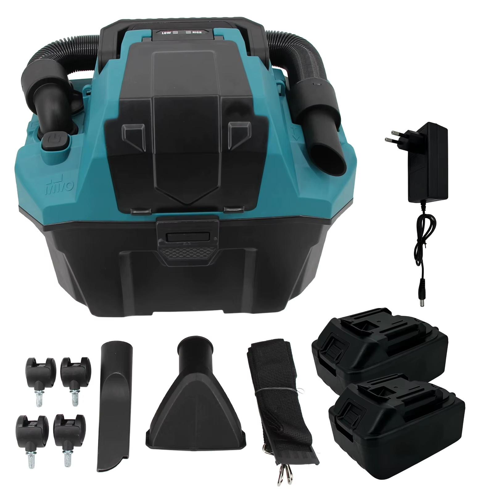 Tragbarer Handstaubsauger - Nass- und Trockensauger - 200 W - Wiederaufladbar - 2 Akkus - Für Haushalt und Auto - Für Haustiere