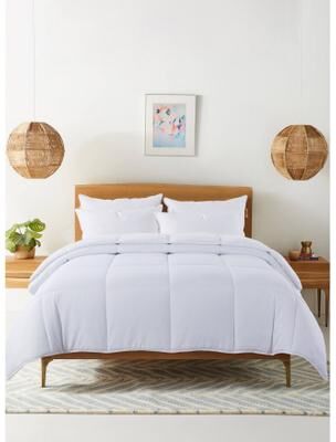Cozy Down Alternative Reversible Comforter, White by St. James Home in White (Size KING)