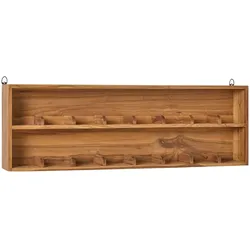 IB Laursen Wandregal, Becherregal mit 2 Ablagen UNIKA, 95 x 12 x 31 cm