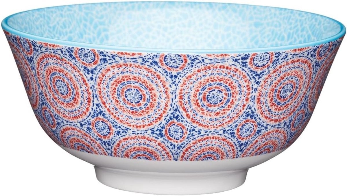 Keramische Kom met Tegelpatroon - Decoratieve Schaal - 15,7 cm