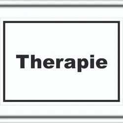 HB-Druck Therapie Schild mit Text Raum Behandlung waagerecht A0 (841x1189mm)