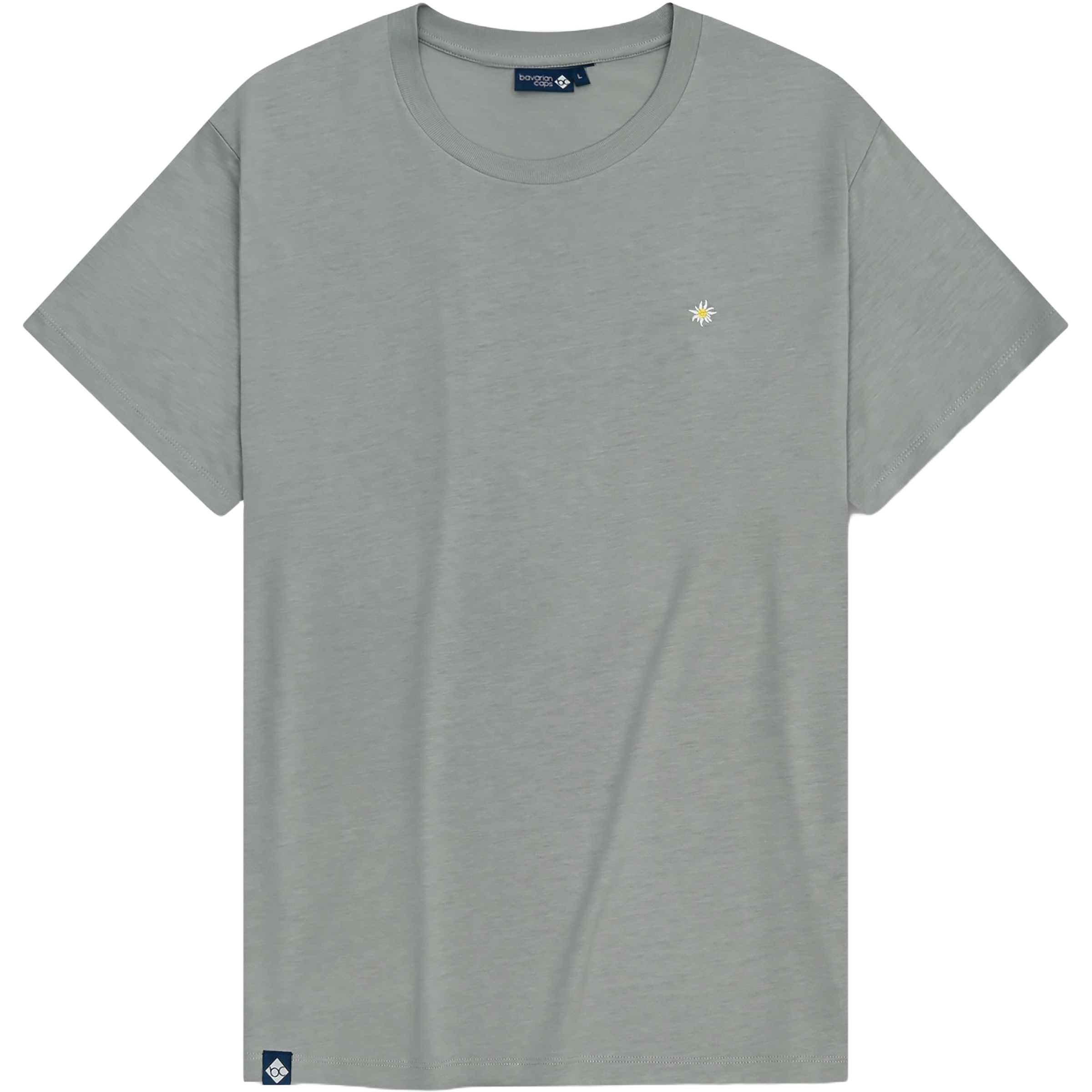 Bavarian Caps Edelweiß Sommerfrische Herren T-Shirts grau Größe XXL Lifestyle Atmungsaktiv Lyocell (Tencel)