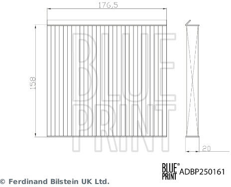 Blue Print Filter, Innenraumluft Adbp250161 Für Chery