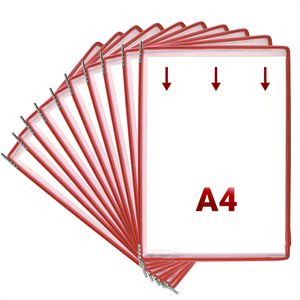 Tarifold Sichttafel 114003 A4 rot, 10 Stück