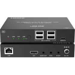 Aten Przełącznik Altusen InLine KVM Extender over IP, HDMI 4K/60Hz, 100m, Set, KVM Switch, Schwarz