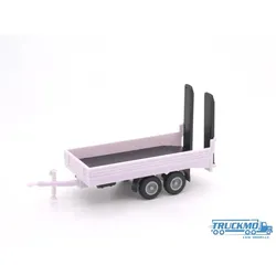 Scaletrucks Bausatz 2achs Tandemanhänger mit Rampen weiß ST-0513