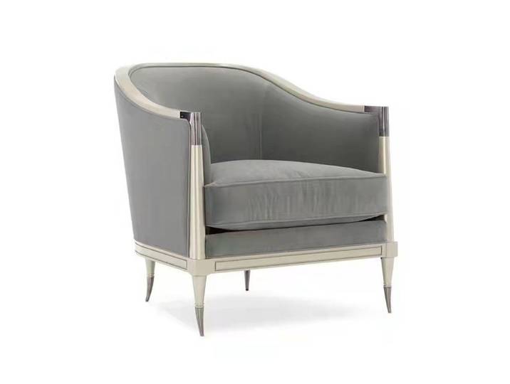 JVmoebel Loungesessel Bequemer Polstersessel in Grau mit Edelstahlfüßen von JVmoebel (Packung, 1-St., Loungesessel für Gastronomie – Bequemer Polstersessel), Made in Europa