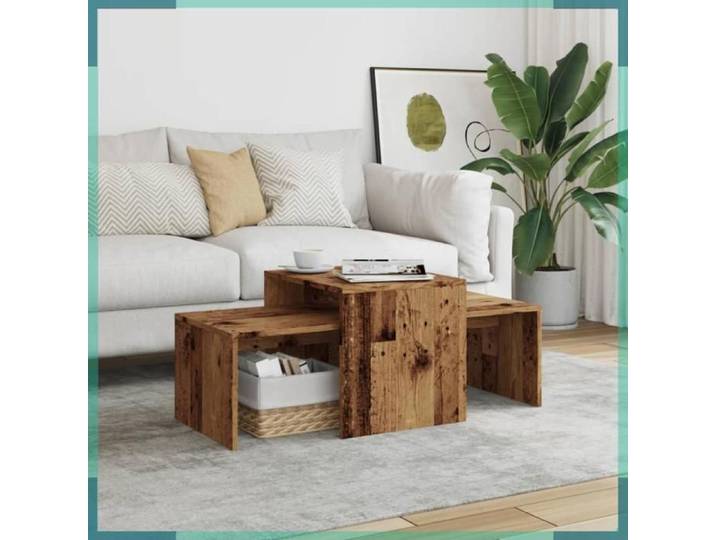 Table basse - 856054 - Vieux bois - Bois d'ingénierie - 100x48x40 cm