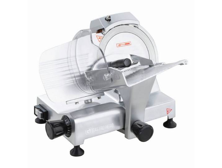 GastroHero Elektromesser Aufschnittmaschine ASM195, Wurstschneidemaschine, 120 W, Integrierter Schleifstein, Schuko-Stecker, kompakte Bauweise