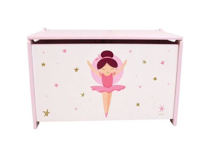 Coffret à jouets en bois - Danseuse Ballerine - FUN HOUSE - H.40 x L.58 x P.36 cm