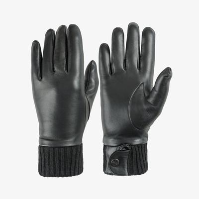 Lederhandschuhe PEARLWOOD "IDA", Damen, Gr. 8, schwarz, Lammleder, Handschuhe, Elastischer Strickbund