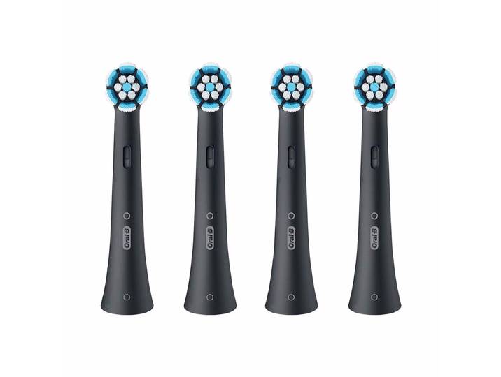 Oral-B iO Sanfte Reinigung 4er Schwarz Aufsteckbürsten – Ersatzbürste/Zahnpflege Zubehör