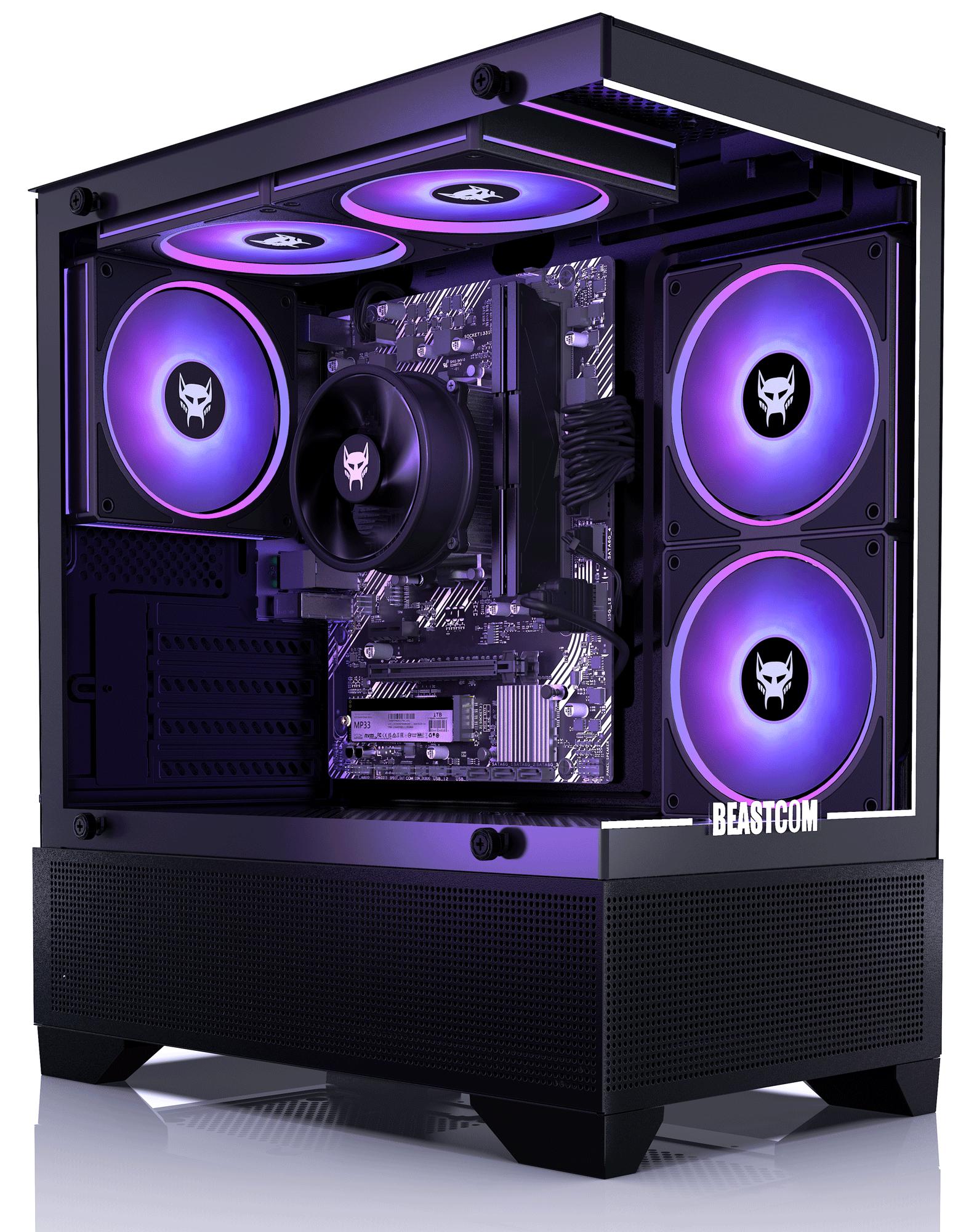 BEASTCOM Q3 | Essential Gaming | 8 Threads Gaming PC | AMD Ryzen 5 4X 4,20GHz | 4K Vega 11 Kern Grafik | 16GB RAM | 512GB SSD | HDMI | WiFi | Windows 11 Pro