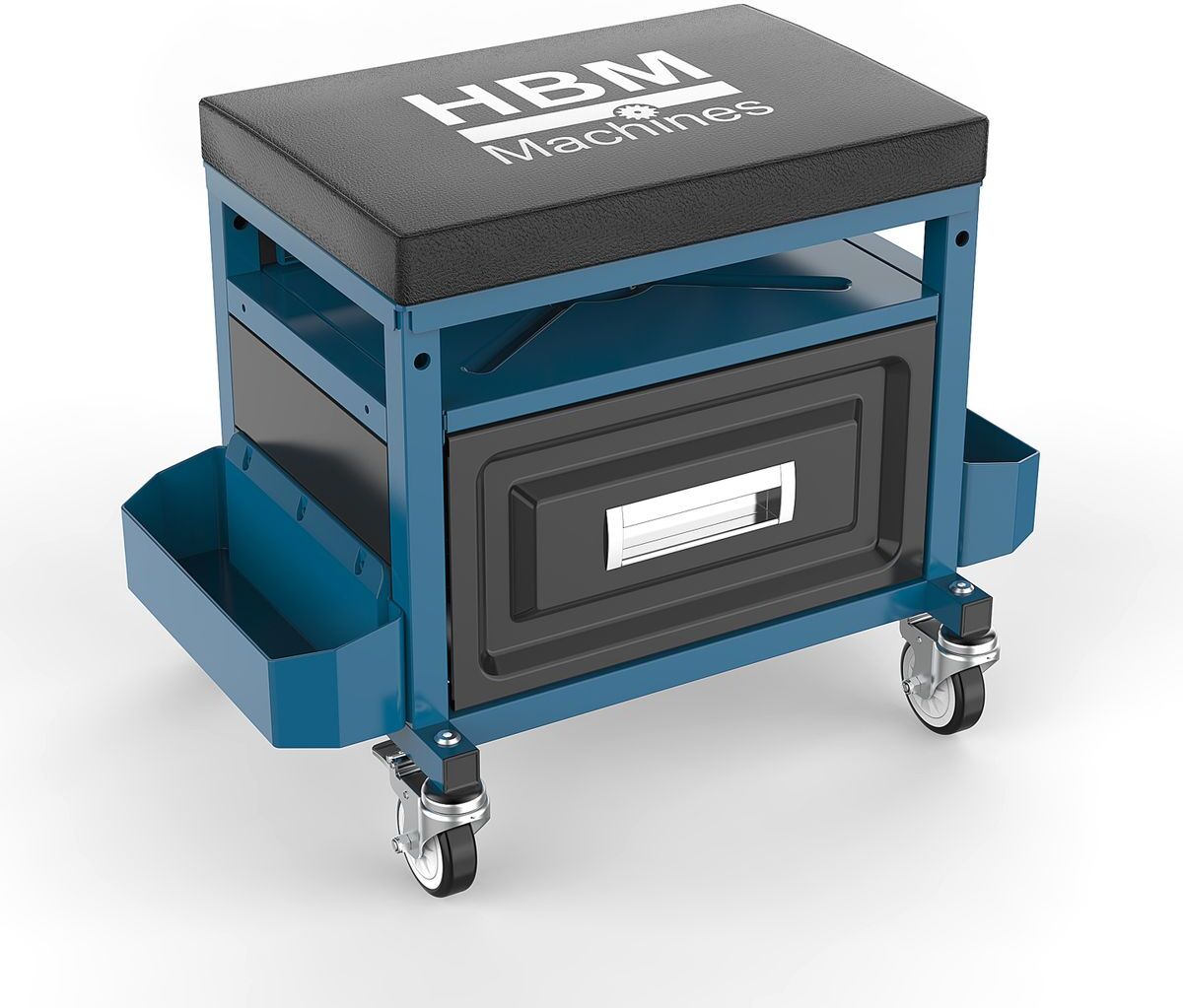 HBM sedia da garage con cassetto porta attrezzi