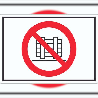 HB-Druck Abstellen oder Lagern verboten Symbol Aufkleber A5 (148x210mm)