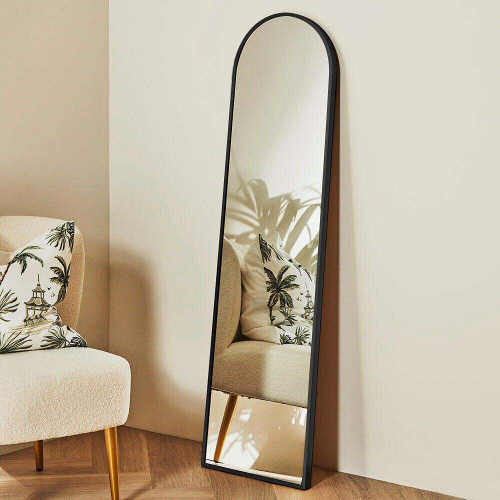 17 Stories Symari Leaning Full Length Mirror Black 140 cm x 40 cm