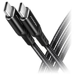 AXAGON USB-C® Kabel USB 2.0 USB-C® Stecker 1 m Schwarz gesleeved BUCM-CM10AB