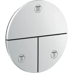 Hansgrohe AXOR ShowerSelect ID Absperrventil UP, 3 Verbraucher, Chrom, quadratisch, mit Tasten Rain klein, Rain groß, Handbrause, Schwall und MonoRain
