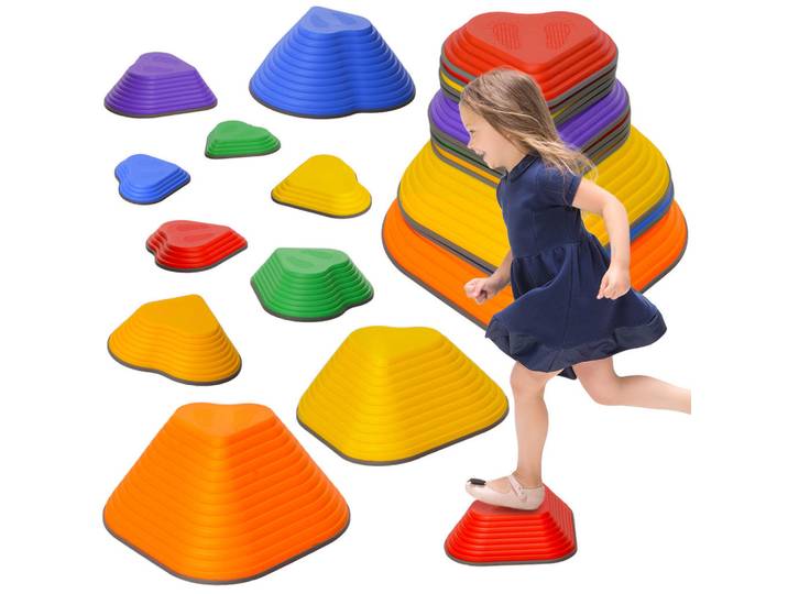 ComfortXL Balance-Trittsteine De-10020 Mehrfarbig, Mehrfarbig, Kunststoff, 39x20x42 cm, Spielzeug, Sonstiges Spielzeug