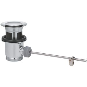 GROHE Ablaufgarnitur 1 1/4, 28910000, aus Metall, verchromt, für Waschbecken mit Überlauf, mit Zugstange