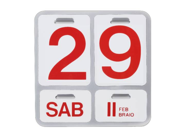 DANESE calendrier FORMOSA (Naturel/ Rouge - Aluminium)