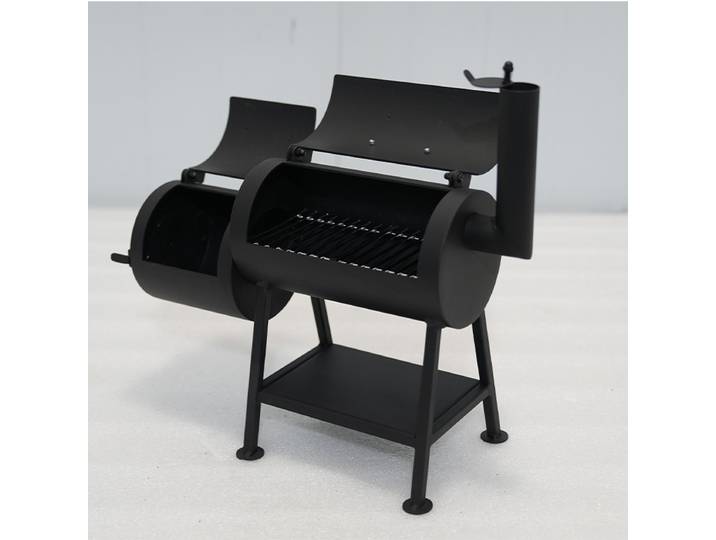 Mini barbecue à fumée, petit barbecue à granulés, barbecue portable d'extérieur, petit barbecue à double foyer pour la mère et l'enfant