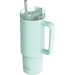 Quokka Stream Thermobecher mit Strohhalm 950 ml, türkis