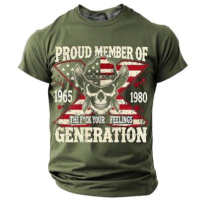 Männer Fck Deine Gefühle Gen X Grafik T-Shirt - Stolzes Mitglied 1965-1980 Kurzarm