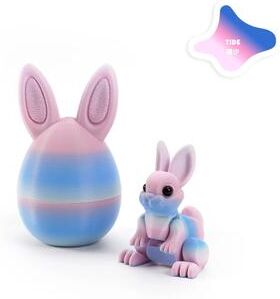 Uplifted Finds 3D Printed Rabbit Eggs Ornament   Artistic Easter Animal Figurine p