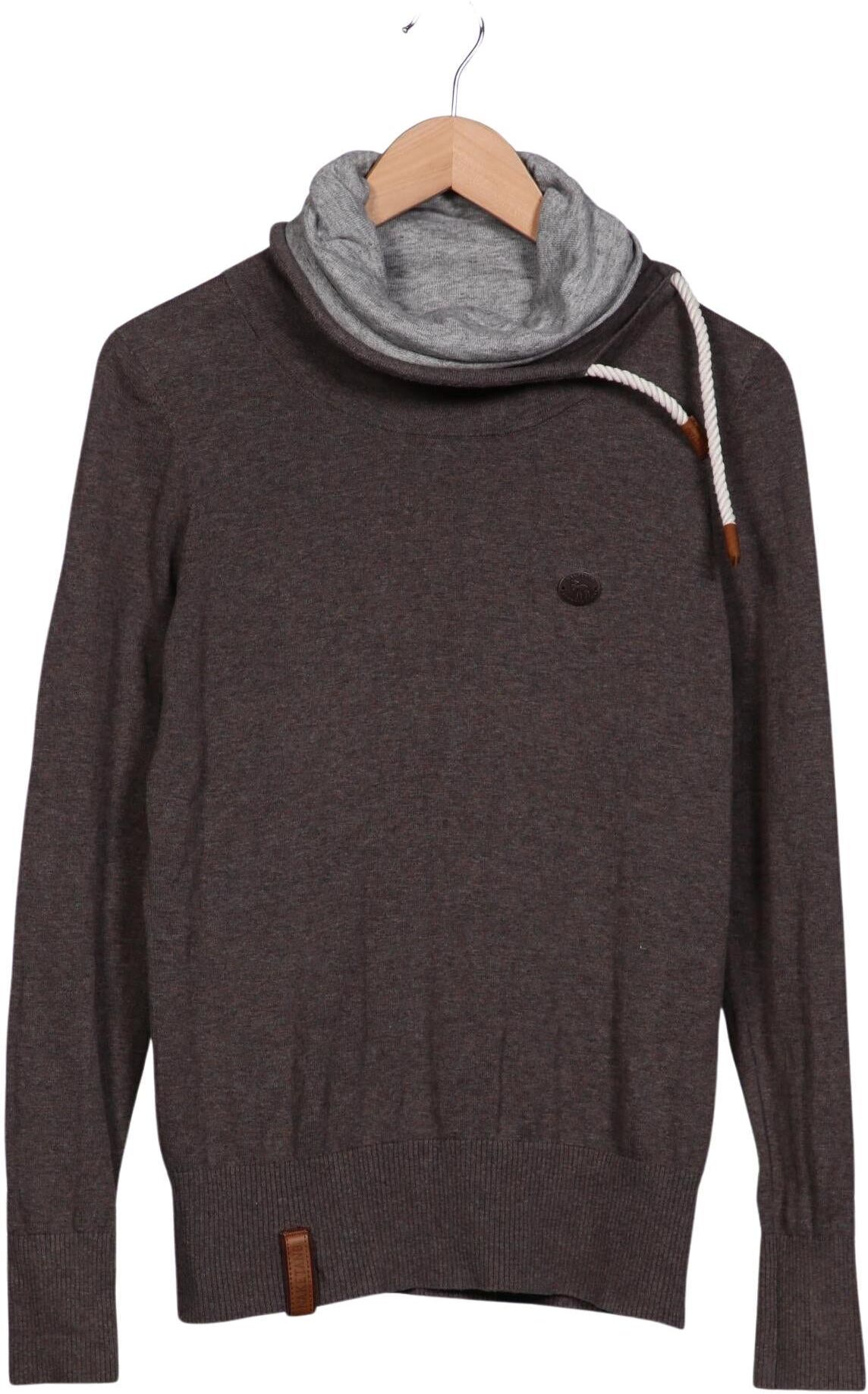 Naketano Damen Pullover, Grau, Gr. L, Baumwolle - Second Hand