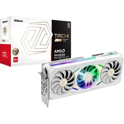 ASROCK Radeon RX 9070 XT Taichi White 16GB OC, RX9070XT TCW 16GO, 16GB GDDR6, HDMI, 3x DP