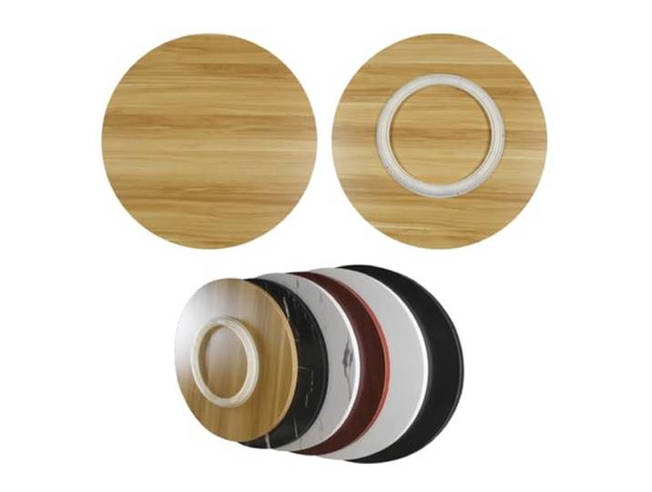 SMELEDFCFK Drehteller 80cm 100cm 120cm Holz 360° Drehbar Servierteller Für Tische, Lazy Susan Drehteller Aus Holz Für Esstisch, Großer Drehplatte Einfach Alle Lebensmittel Zu Teilen(Light Walnut,120cm