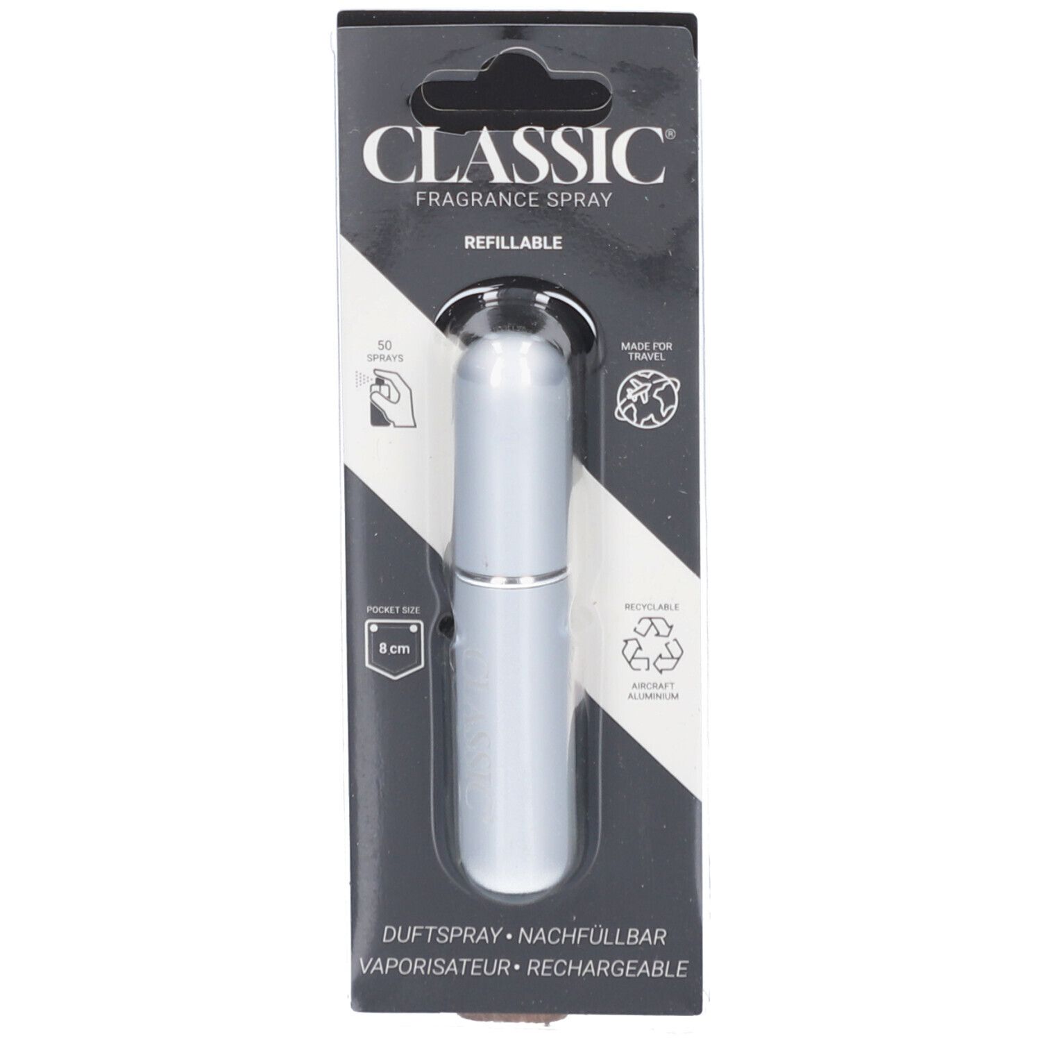 Classic Duftspray nachfüllbar silber 1 St Eau de Parfum