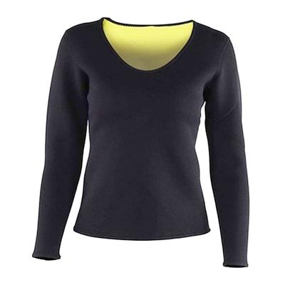 Frauen Taillentrainer heiß Neopren Shirt Sauna Anzug Schweiß Body Shaper Shirt abnehmen Langarm Shirt (m)