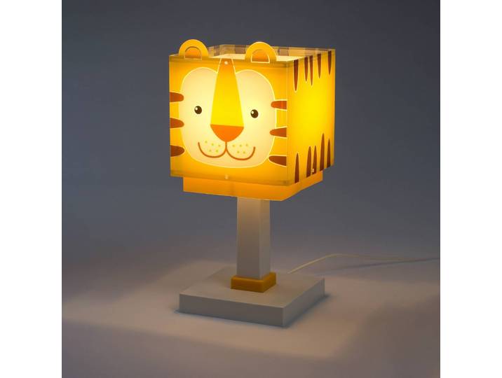 Dalber Tischlampe Little Tiger, gelb / orange, für Kinderzimmer, Kunststoff, Tischlampe