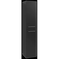 Villeroy & Boch Avento Hochschrank, 2 Türen, Anschlag links, 350x1760x404mm, Griff chrom Glanz, A89400VL, Farbe: Volcano Black